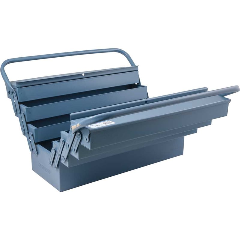 Caixa metálica sanfonada para ferramentas, com 7 gavetas, 50,0 cm x 20,0 cm x 25,5 cm, 507-F