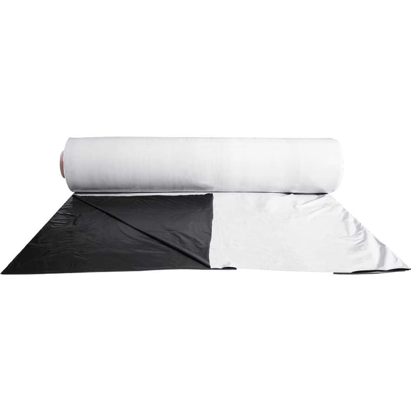 Filme plástico preto e branco para solo, agromulching, 1,8 m x 500 m, 24 kg, PAAGMULC00034AA