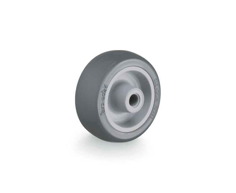 Roda 2", de borracha injetada, cinza, R 210 BP, RODCAR