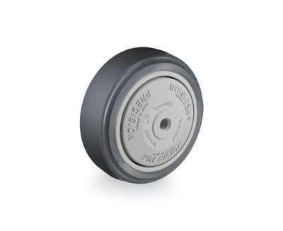Roda 4", de borracha injetada, cinza, R 414 BPNC, RODCAR
