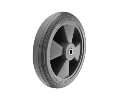 Roda 9", de borracha injetada, cinza, R 916 BPL, RODCAR