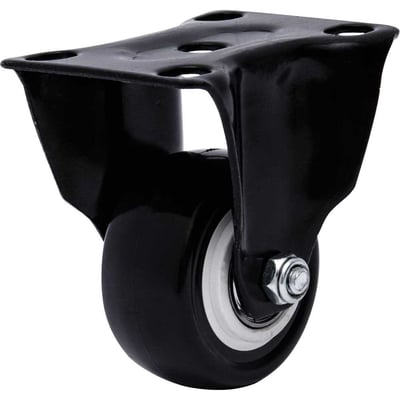 Rodízio fixo leve 2", série black, branco e preto, 50 kg
