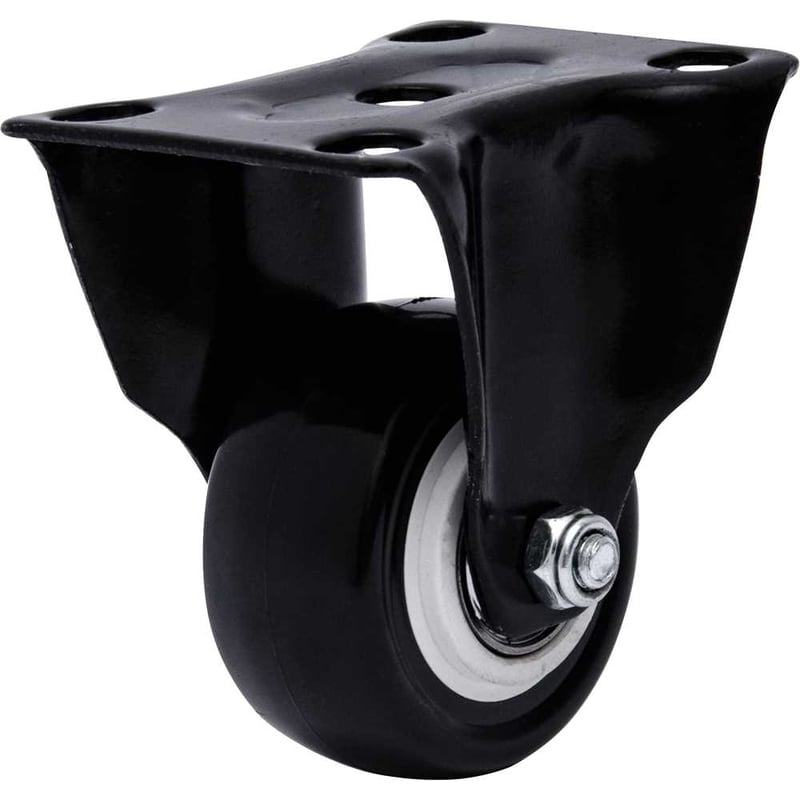 Rodízio fixo leve 2", série black, branco e preto, 50 kg