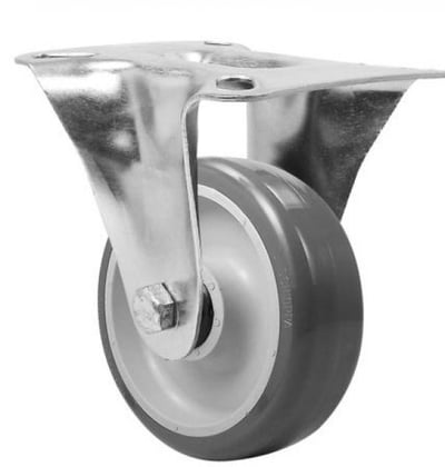 Rodízio fixo industrial leve 5", de resina termoplástica, cinza, FL 514 BPN