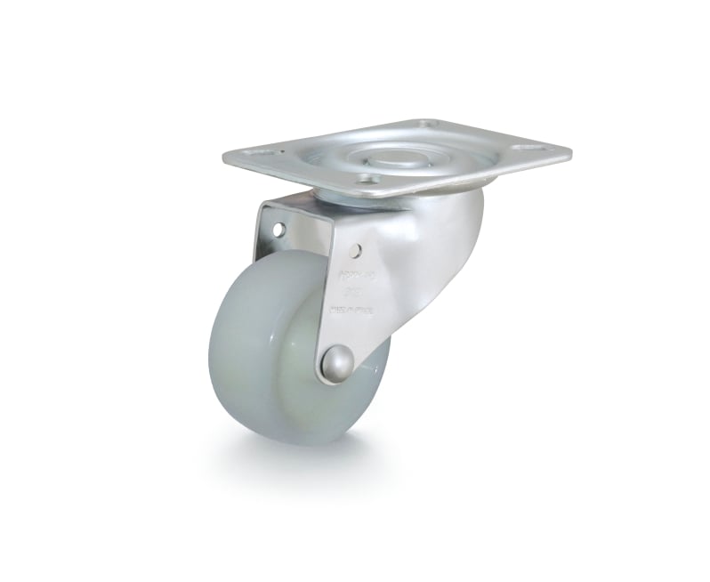 Rodízio giratório 3", de nylon, branco, GLR 312 N, RODCAR