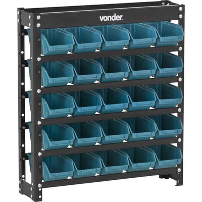 Estante metálica, com gaveteiros modelo prático azul, 25/3