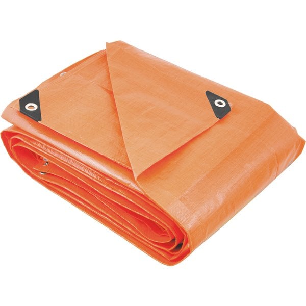 Lona reforçada de polietileno laranja 16 m x 10 m, VONDER PLUS