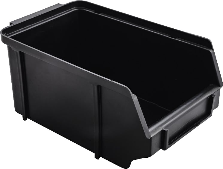 Gaveteiro plástico, nº 4, preto, 9,2 cm x 11,3 cm x 20,0 cm, NACIONAL