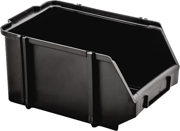 Gaveteiro plástico, nº 5, preto, 12,0 cm x 15,0 cm x 25,0 cm, NACIONAL