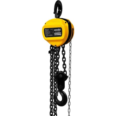 Talha manual, 2 toneladas (2 tf), elevação 5 m
