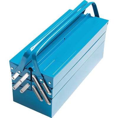 Caixa metálica sanfonada para ferramentas, com 5 gavetas, 500,0 mm x 200,0 mm x 215,0 mm, 43800005, TRAMONTINA