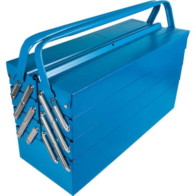 Caixa metálica sanfonada para ferramentas, com 7 gavetas, 50,2 cm x 20,7 cm x 35 cm, 43800007 TRAMONTINA