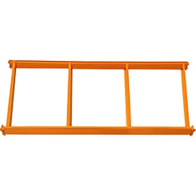 Longarina para estante porta-palete, 180 cm x 9 cm, em chapa de aço, capac. 500 kgf, laranja, 40372