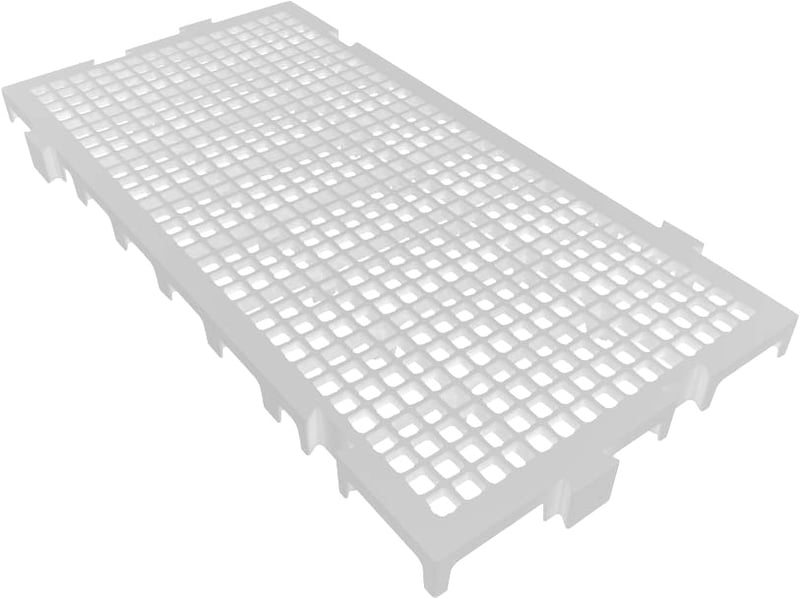 Piso plástico modular, 250 mm x 500 mm, branco, 42530