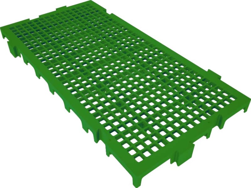 Piso plástico modular, 250 mm x 500 mm, verde, 42532