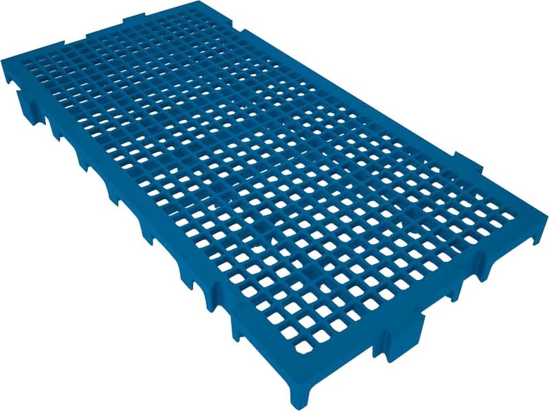 Piso plástico modular, 250 mm x 500 mm, azul, 42528