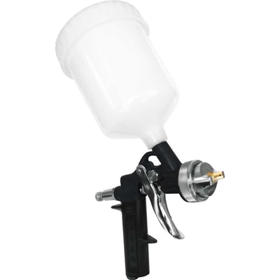 Pistola para pintura, tipo gravidade, bico 1,4 mm, caneca de nylon (600 ml), para base e verniz, 12