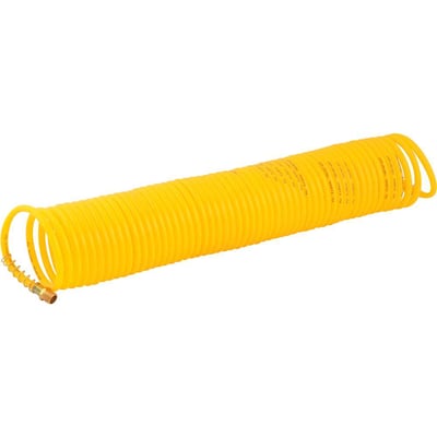 Mangueira/tubo poliuretano amarelo, espiral, conector 1/4"NPT macho, 5,0 mm x 8,0 mm, com 10,0 m