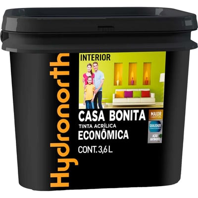 Tinta acrílica fosca, cor palha, 3,6 L