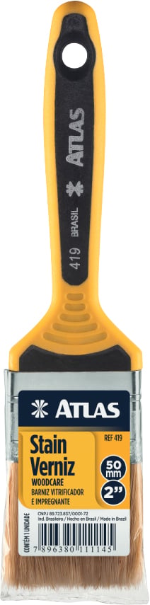 Pincel com cerdas brancas longas 2"