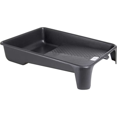 Bandeja plástica para pintura, preta, para rolos de 23,0 cm