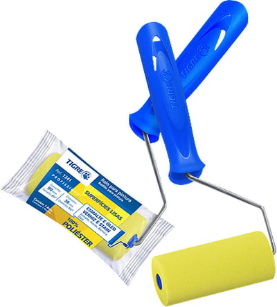 Rolo de espuma para pintura, 9 cm, com suporte, 1341-090