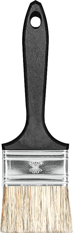Pincel 2.1/2", com cerdas gris, cabo preto, Batalha, 300/6