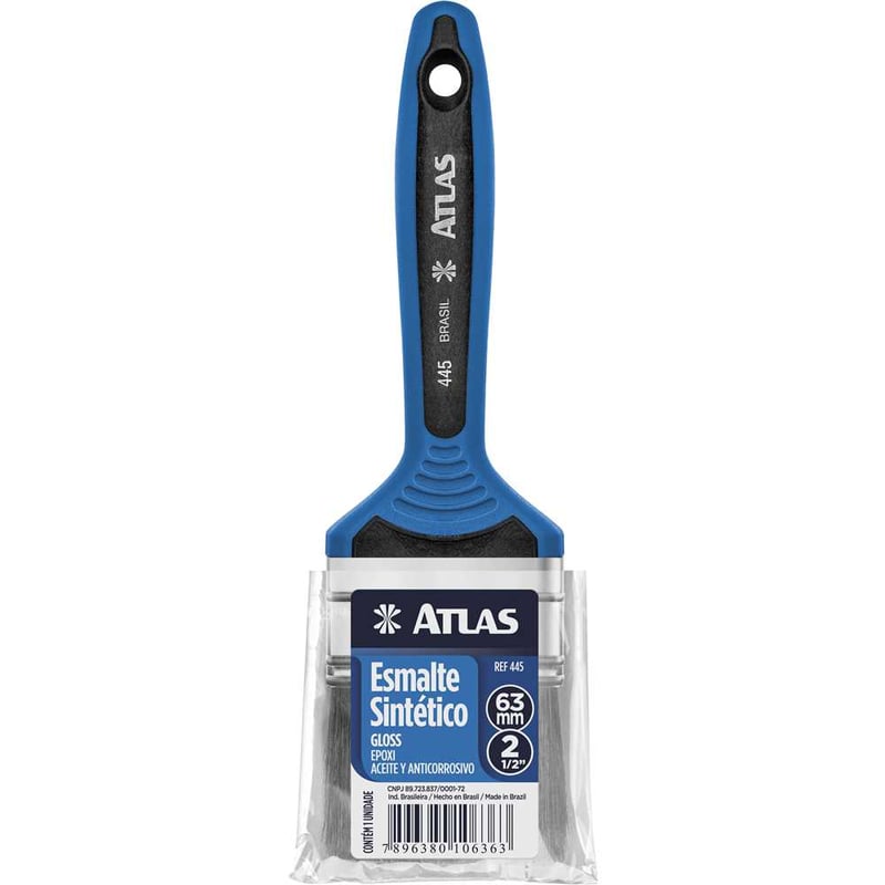 Pincel cerdas pretas, 2", prof. 445, cabo azul