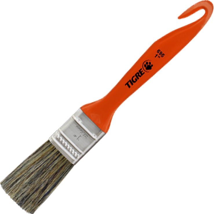 Pincel trincha média 1", cerda gris