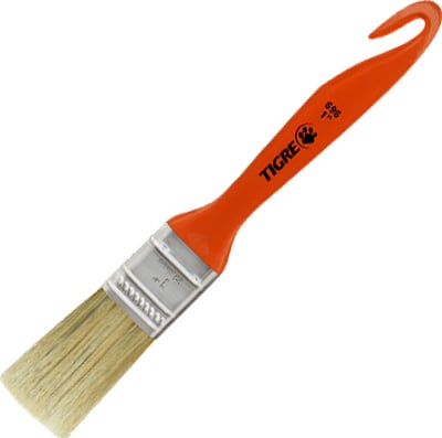 Pincel trincha média 1", cerda branca