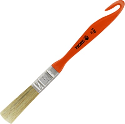 Pincel trincha média 1/2", cerda branca