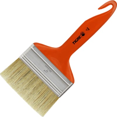 Pincel trincha média 4", cerda branca