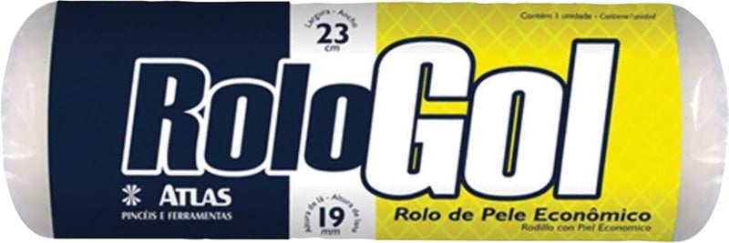 Rolo de lã de caneiro para pintura, 23 cm, sem cabo