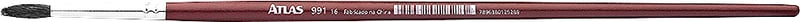 Pincel redondo, nº 14, cerdas pretas e cabo vermelho, 991/14
