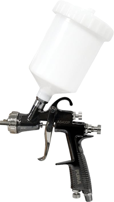 Pistola para pintura, bico 1,3 mm, caneca 600 ml, por gravidade, sistema HVLP, AS-400P13