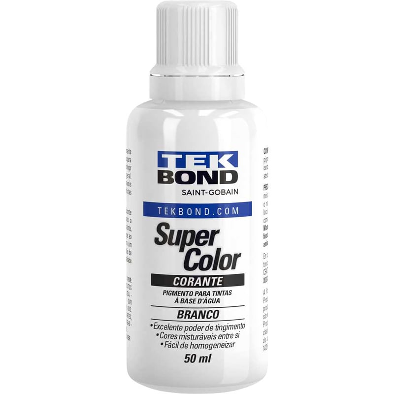 Corante líquido para tinta à base d'água, branco, 50 ml