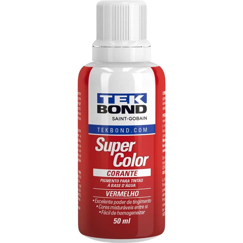 Corante líquido para tinta à base d'água, vermelho, 50 ml