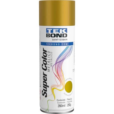 Tinta spray ouro metálico, 350 ml