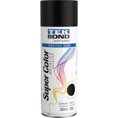 Tinta spray preto metálico, 350 ml