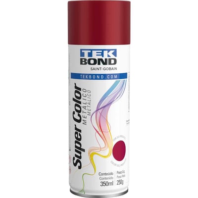 Tinta spray vermelho metálico, 350 ml