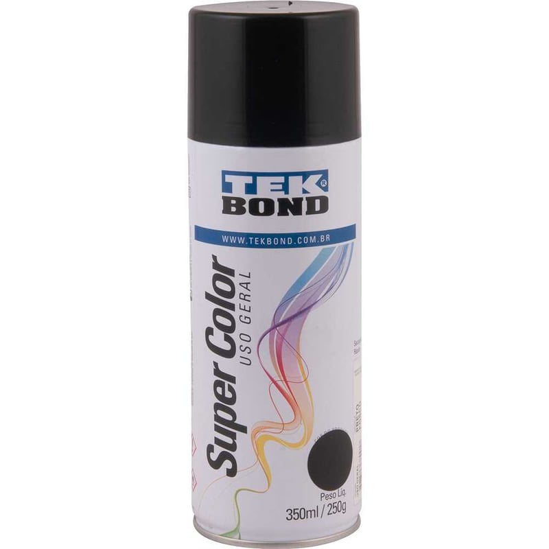 Tinta spray preto fosco, 350 ml