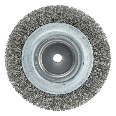 Escova circular, aço inox ondulado, 100 mm x 13 mm, fio 0,3 mm
