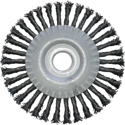 Escova circular, 150 mm x 13 mm x 22 mm, trançada em aço inox