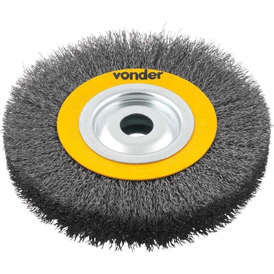 Escova circular de aço, ondulada, 6" x 1" x 3/4" (152,4 mm x 25,4 mm x 19,1 mm)