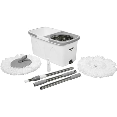Rodo MOP giratório, 6 litros, com cesto em aço inox