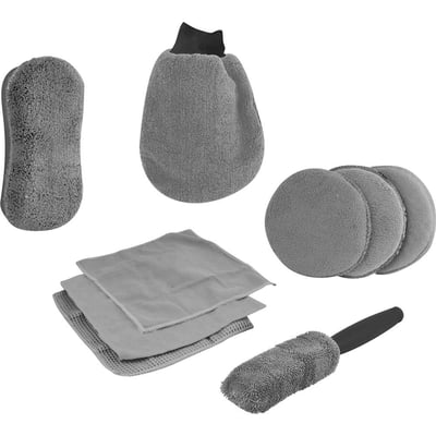 Kit para limpeza automotiva, com 9 peças