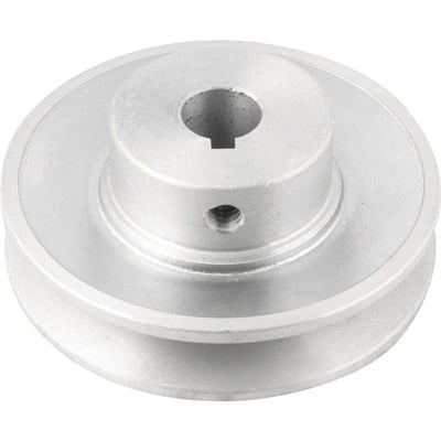 Polia de alumínio 1 canal, perfil A, 90 mm com furo de 5/8" - 15,9 mm