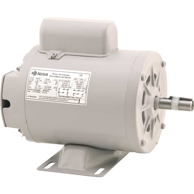 Motor elétrico aberto, 5,00 cv, 2 polos, carcaça N56H, monofásico, 220 V~ - 254 V~/440 V~ - 508 V~, NOVA/MORITA MOTORS