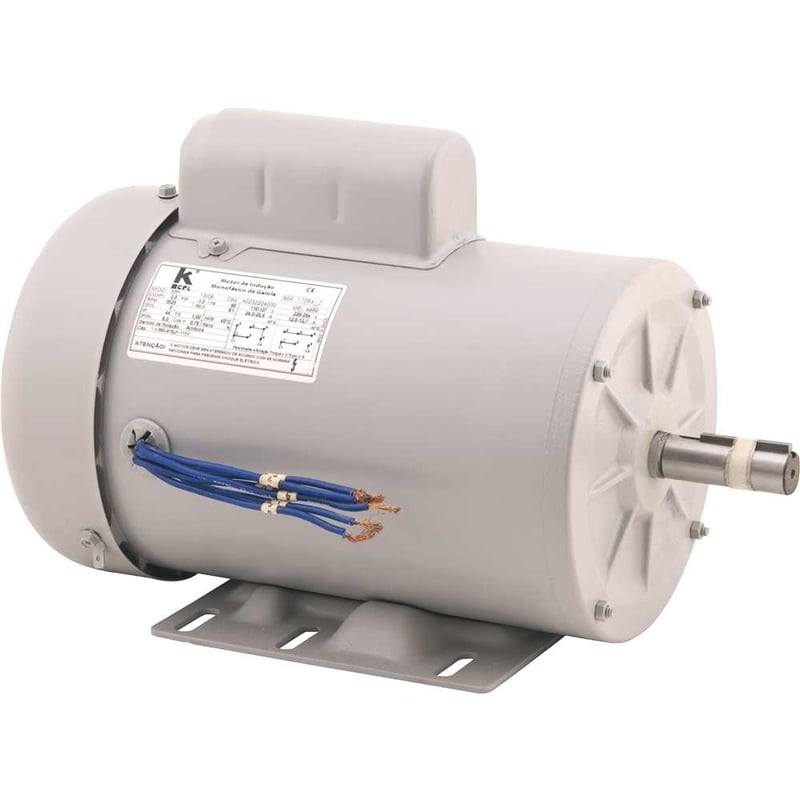Motor elétrico fechado, 5,00 cv, 2 polos, carcaça 100E, monofásico, 220V~/440 V~, IP44, NOVA MOTORES