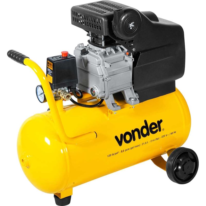 Motocompressor de ar, 8,0 pcm, 21,6 litros, 220 V~